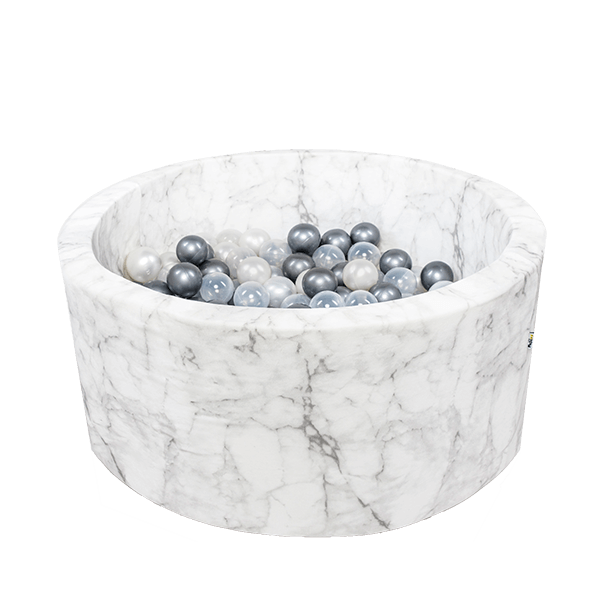 MiSiOO Ball pool Velvet Soft - White Marble (90x40) Delivery 3-7 working days