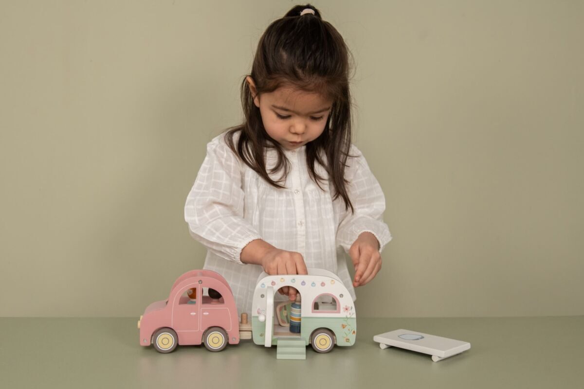 Little Dutch Toy Car with Caravan FSC 8022