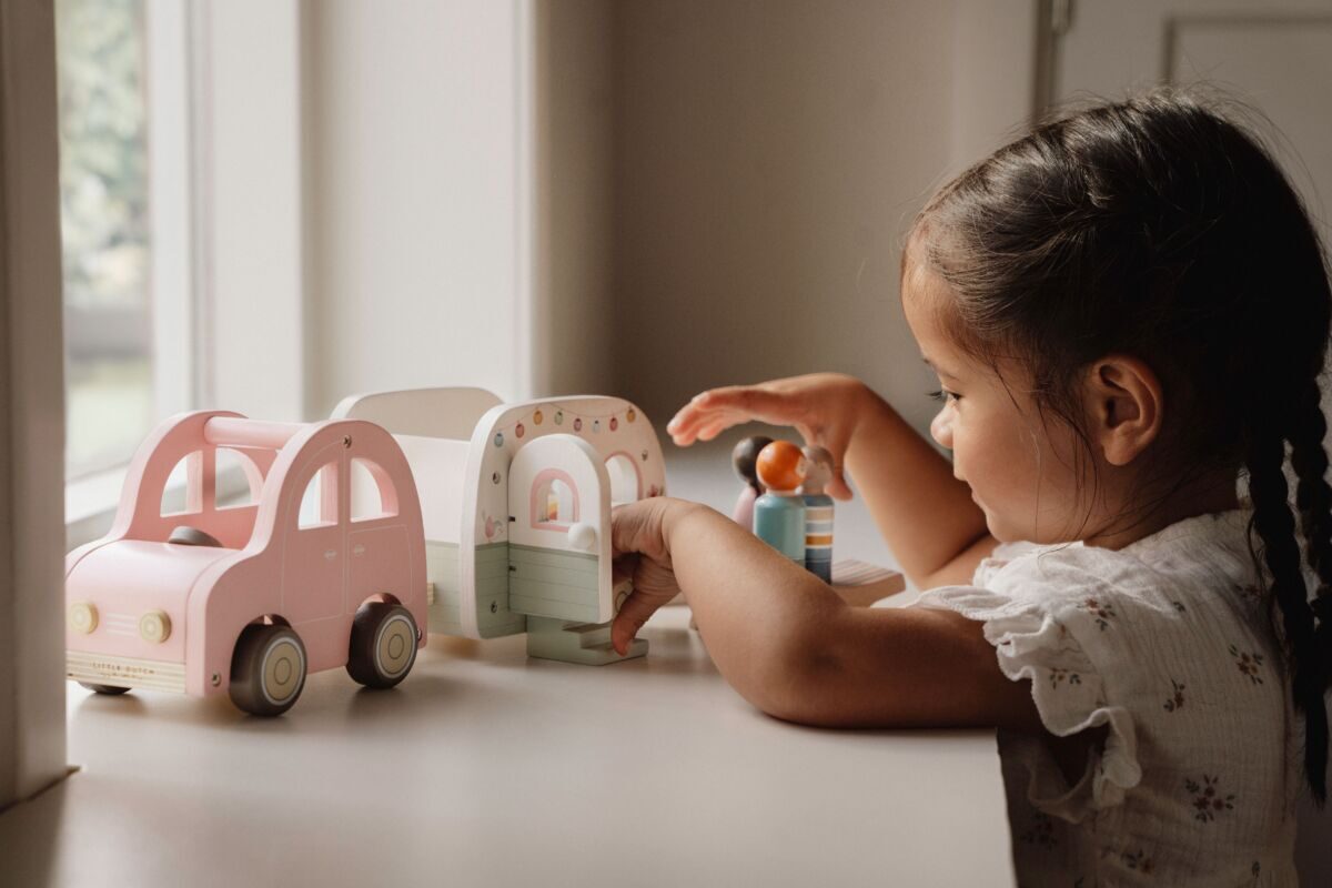 Little Dutch Toy Car with Caravan FSC 8022