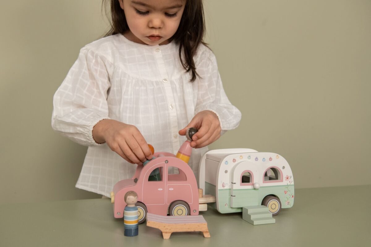 Little Dutch Toy Car with Caravan FSC 8022