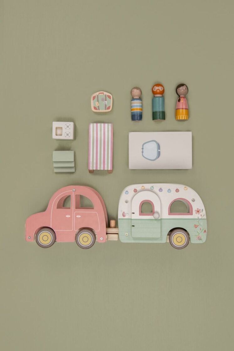 Little Dutch Toy Car with Caravan FSC 8022