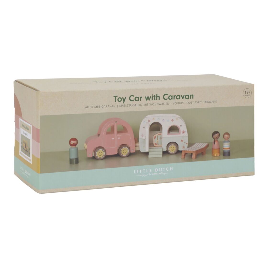 Little Dutch Toy Car with Caravan FSC 8022