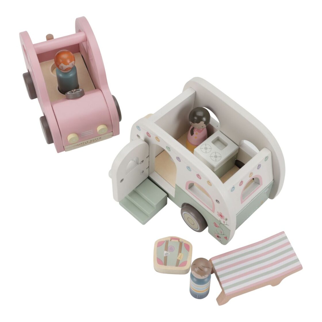 Little Dutch Toy Car with Caravan FSC 8022