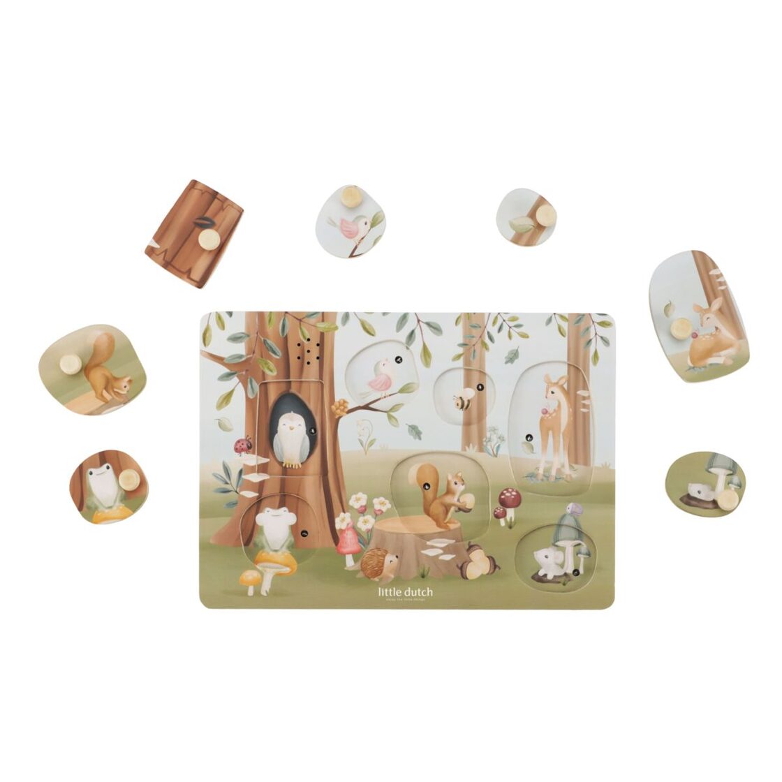 Little Dutch Wooden sound puzzle Forest Friends FSC 7240