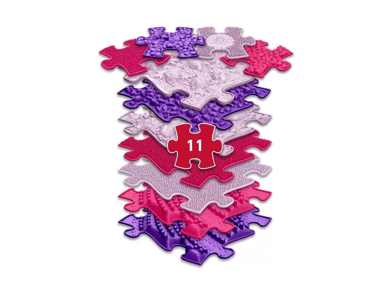 MUFFIK Set of orthopedic mats - Basic set think pink (11 pieces)