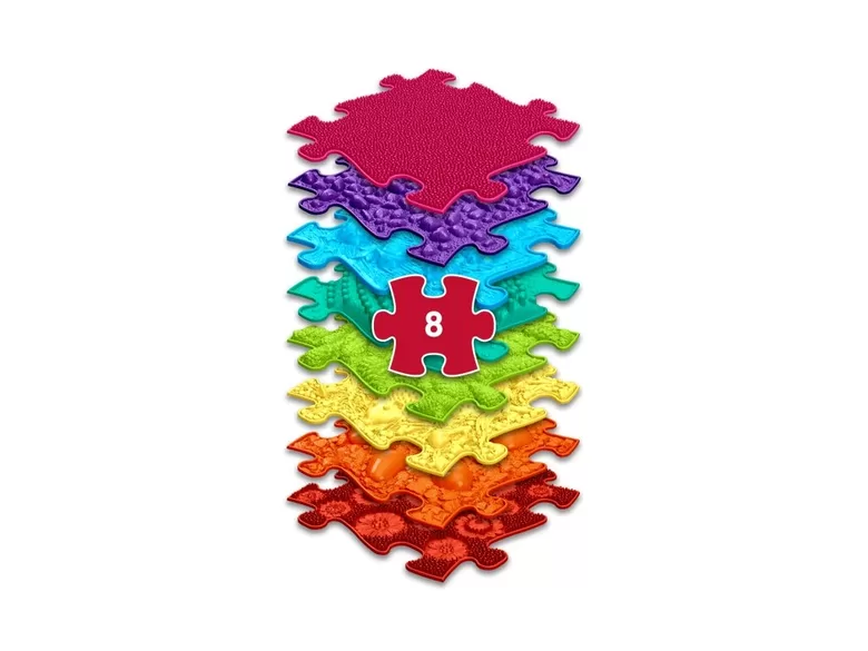 MUFFIK Set of orthopedic mats - Rainbow (8 pcs)