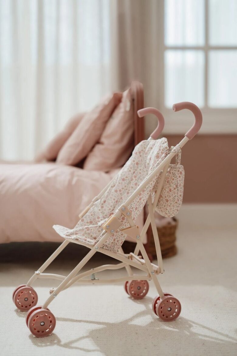 Little Dutch Doll Stroller metal Soft Flowers 4585