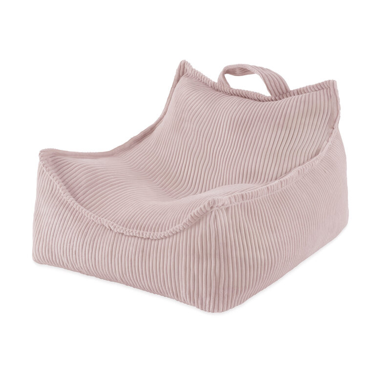 PLUSH NEST Puffy Square Armchair, 77x67x50, light pink, corduroy