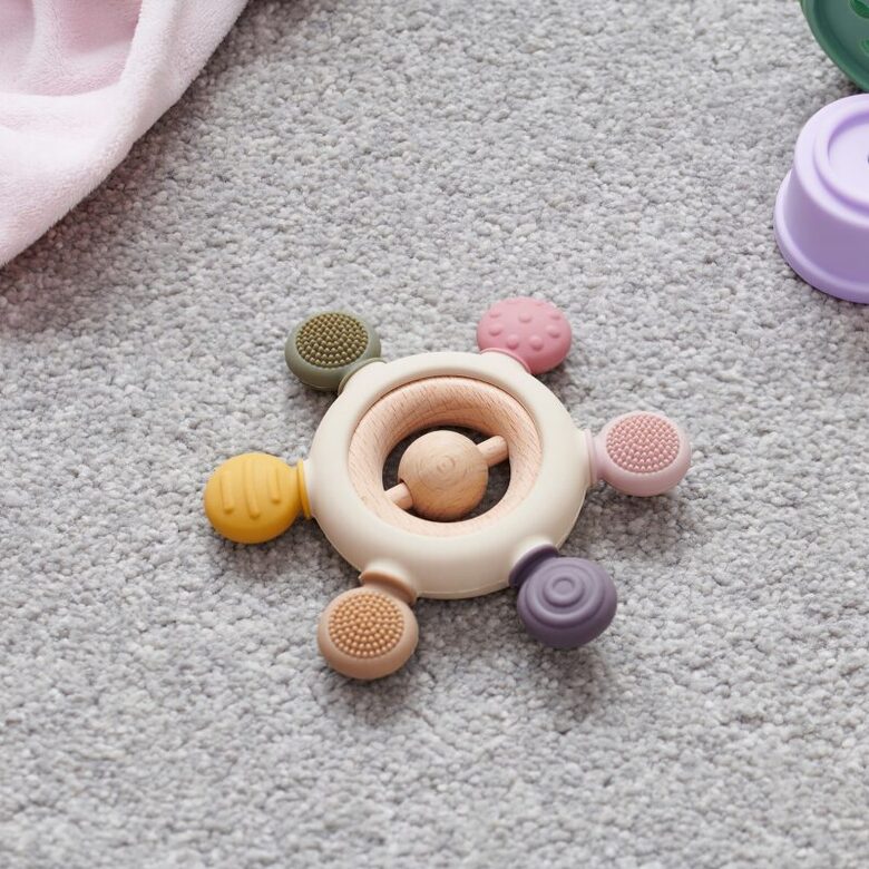 Montessori SiliSoft Rattle Teether (Earth)