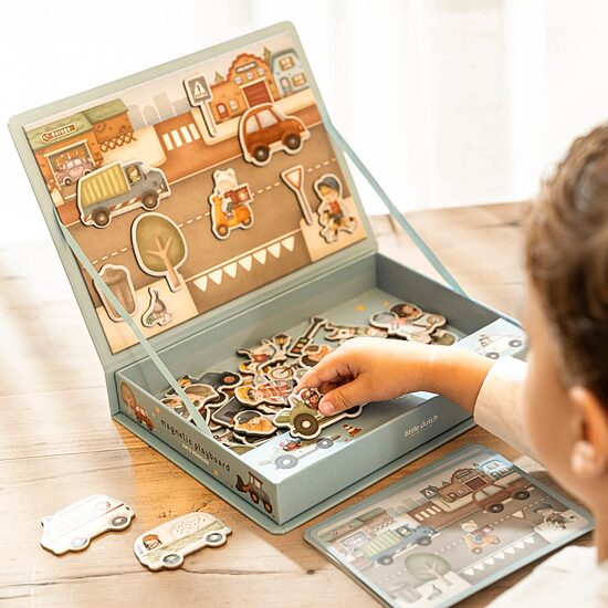 Little Dutch Magnetic Play Board Jim & Vehicles FSC 4786