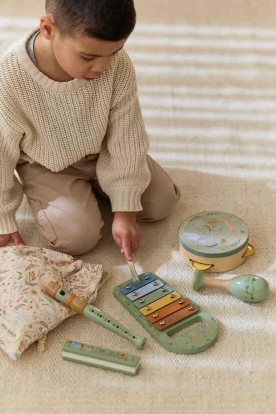 Little Dutch Music Instruments Set Safari Friends Green FSC 7473