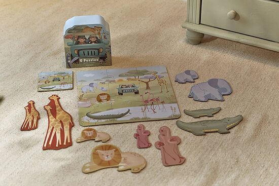 Little Dutch Puzzle 6-1 Safari Friends FSC 7450