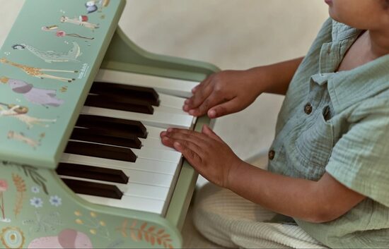 Little Dutch Wooden Piano Safari Friends Green FSC 7476