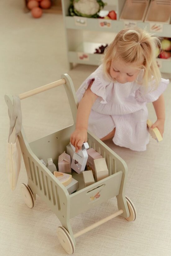 Little Dutch Wooden Shopping Cart FSC 2509