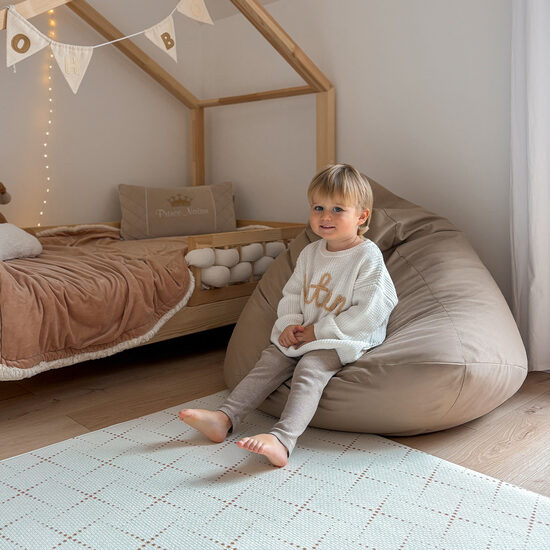 PLUSH NEST Sako bag chair, beige, outdoor, waterproof, size S