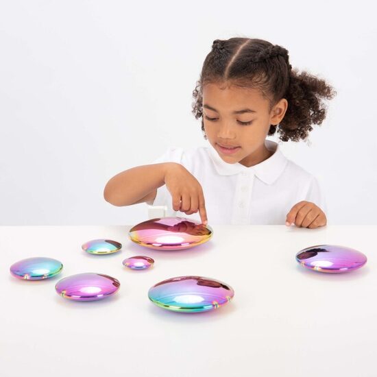 Montessori Sensory Steel Colour Burst Buttons