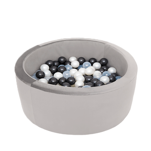 MiSiOO Ball pool Velvet Soft - Grey, Round (90x40) Delivery 5-8 working days