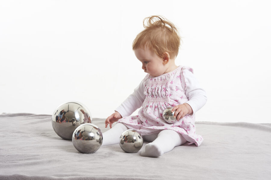 Montessori Sensory Reflective Silver Balls