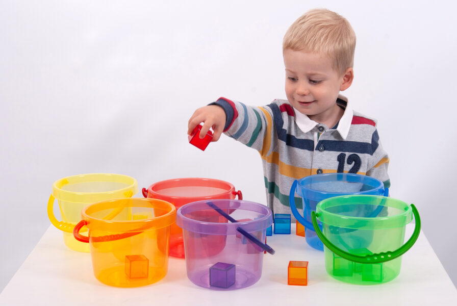 Montessori Translucent Colour Bucket Set