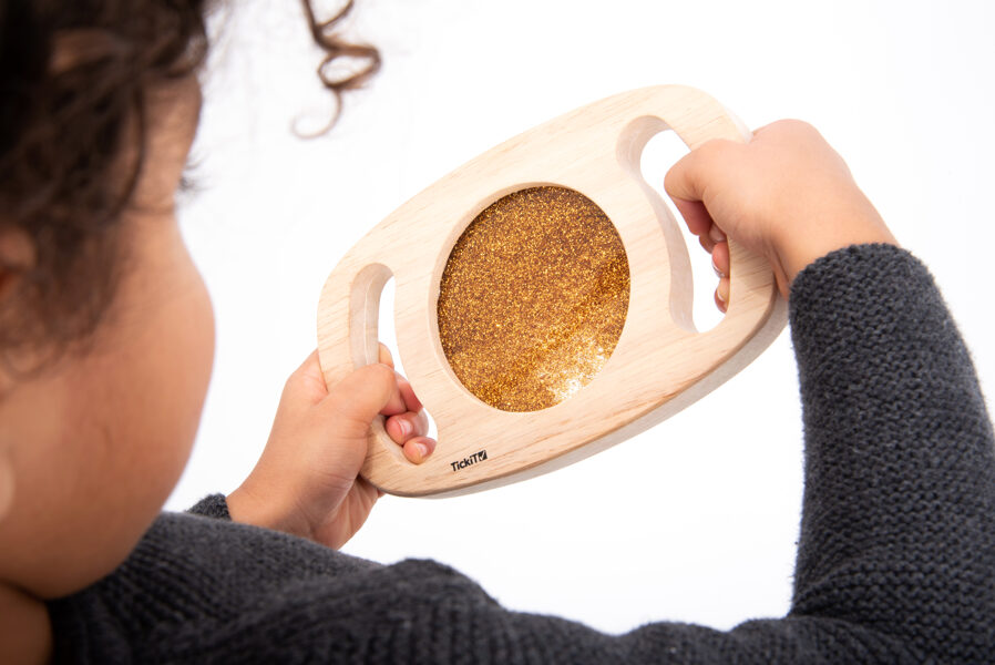 Montessori Easy Hold Glitter Panel - Gold