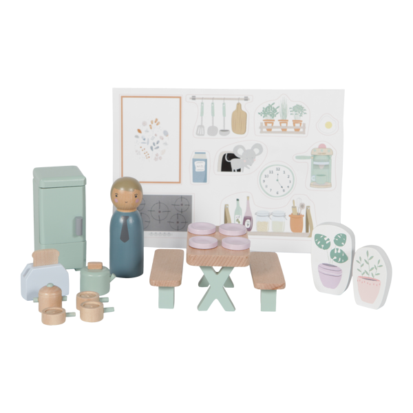 Little Dutch Doll’s house playset Kitchen – 19 pcs. 4476