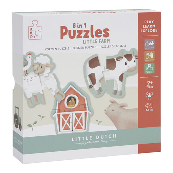 Litte Dutch 6 in 1 puzzles Little Farm FSC 7148