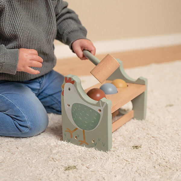 Little Dutch Pounding bench with rolling balls Little Farm FSC 7146