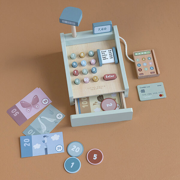 Little Dutch Toy cash register with scanner FSC 7082