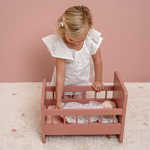 Little Dutch Wooden doll bed with textile FSC 7097