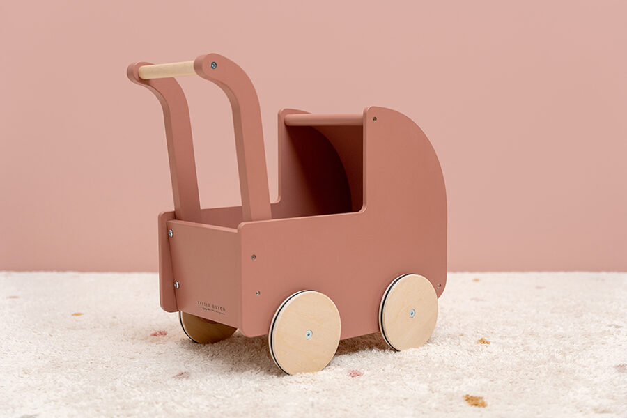 Little Dutch Wooden doll pram incl. textiles and doll FSC 7108