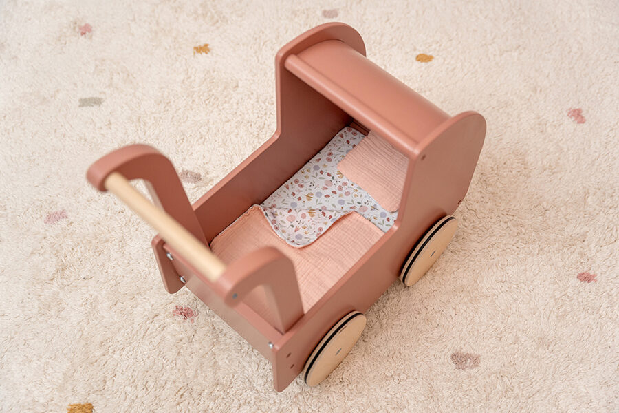 Little Dutch Wooden doll pram with textile FSC 7096