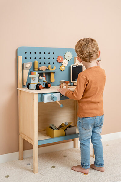 Little Dutch Wooden toy workbench FSC with toolbelt 7079