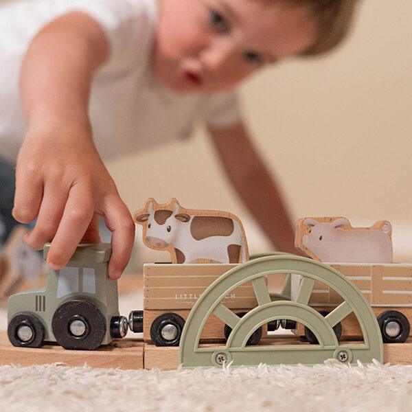 Little Dutch Wooden train track Little Farm FSC 7151