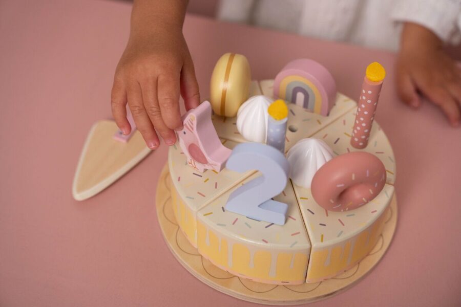 Little Dutch wooden birthday cake Pink FSC 8015