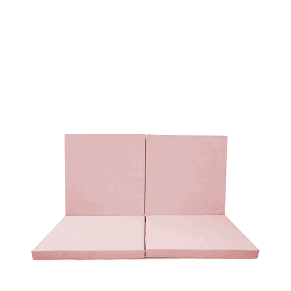 PLUSH NEST Mat, 120x120x5 cm, square, pink, velvet