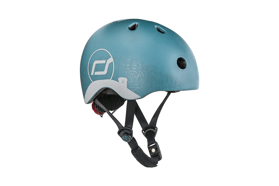 Scoot and Ride Reflective Helmet Steel XXS-S