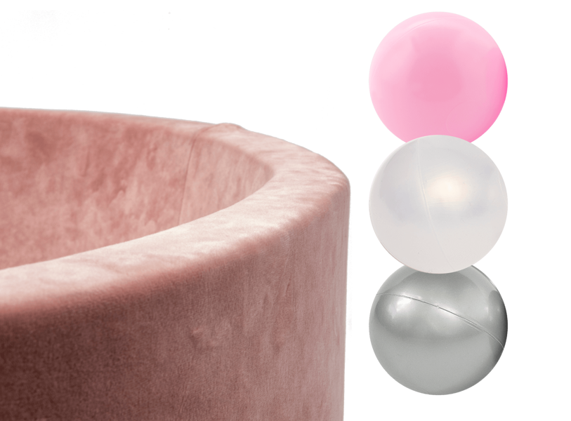 MiSiOO Ball pool Velvet set with 150 balls - Pink, Girlish Pattern (90x30) Available now